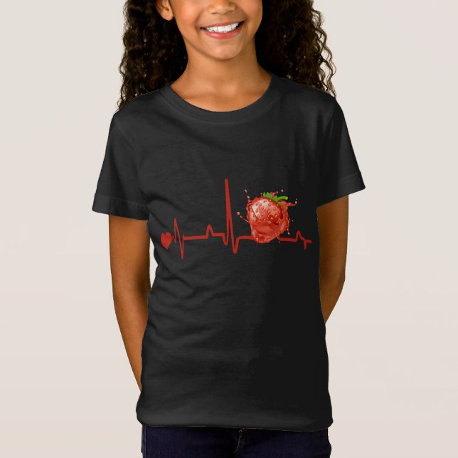 Camiseta Strawberry Heartbeat Love Berries Fruit Festival (Anverso)