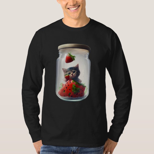 Camiseta Strawberry Ice Cream Sundae Kitten Gelato Berry Ca (Anverso)