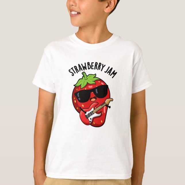 Camiseta Strawberry Jam Funny Fruit Pun (Anverso)