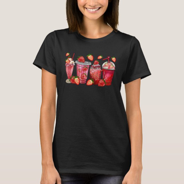 Camiseta Strawberry Juice Coffee Cups Strawberry Festival F (Anverso)