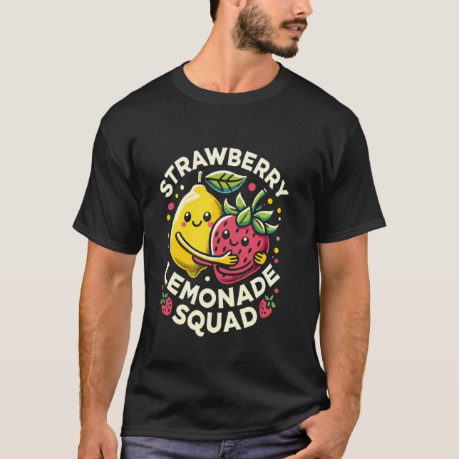 Camiseta Strawberry Lemonade Squad Cute Kawaii Design (Anverso)