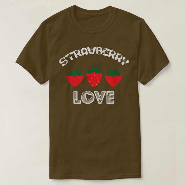 Camiseta Strawberry Love Vegan (Diseño del anverso)