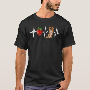 Camiseta Strawberry Pekingese Heartbeat Dog