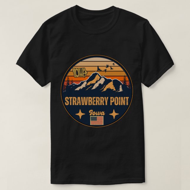 Camiseta Strawberry Point, Iowa (Diseño del anverso)