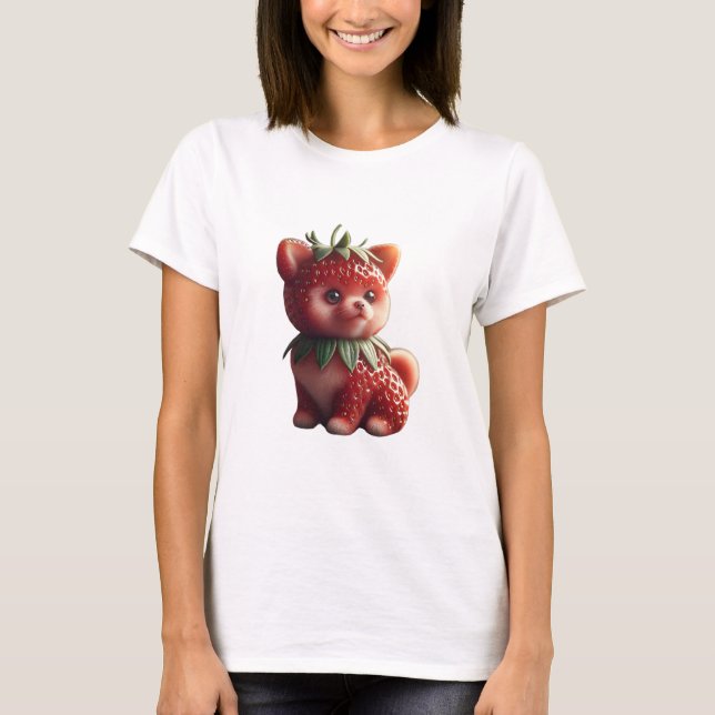Camiseta Strawberry Pomeranian (Anverso)