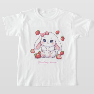Camiseta Strawberry Wonderland Bunny - Anime Style Kawaii 