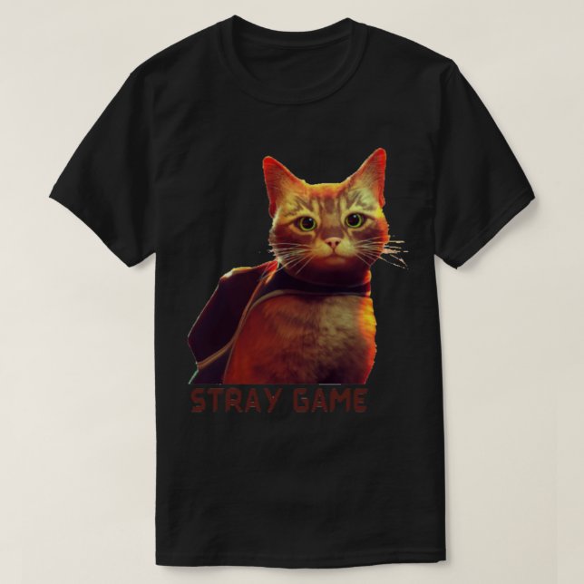 Camiseta stray cat game, stray video game, stray game   (Diseño del anverso)
