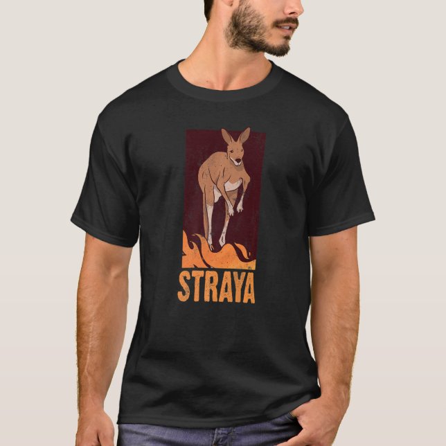 Camiseta Straya Patriótico Australiano Kangaroo Australia (Anverso)