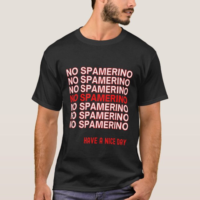 Camiseta Streamer Alisha Meme No Spamerino En La Chaterino (Anverso)