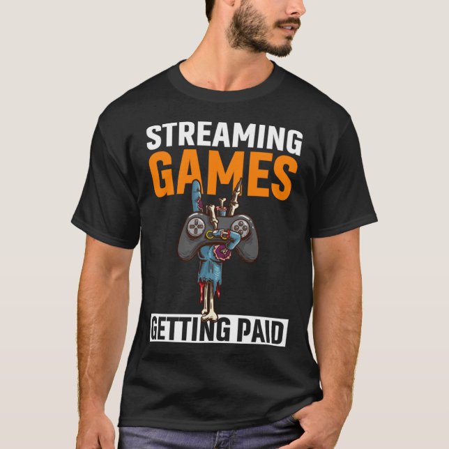 Camiseta Streaming de juegos de PC pagados (Anverso)