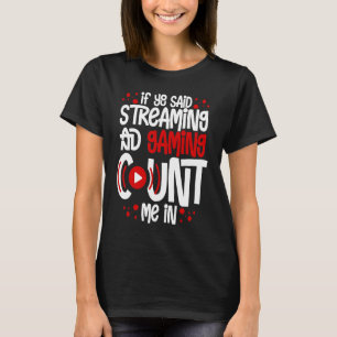 Camiseta Streaming Gaming Streamer Video Microphone en líne