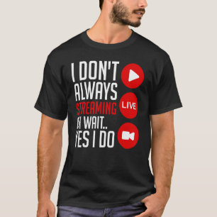 Camiseta Streaming Gaming Streamer Video Microphone en líne