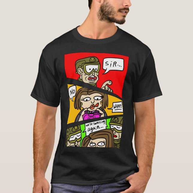 Camiseta Streaming Y Swatting. Twitch. (Anverso)