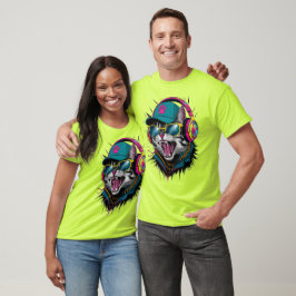Camiseta Street Cat DJ Attitude – Arte de Ropa Urbana Audaz