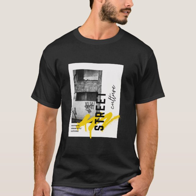 Camiseta Street Culture Urban Aesthetic Monochrome Photo  (Anverso)