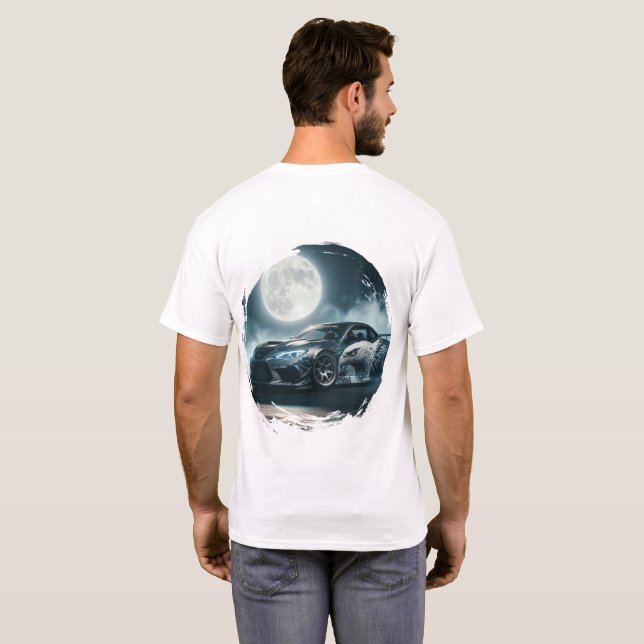 Camiseta Street Eagle Moonlight Drift Car (Reverso completo)