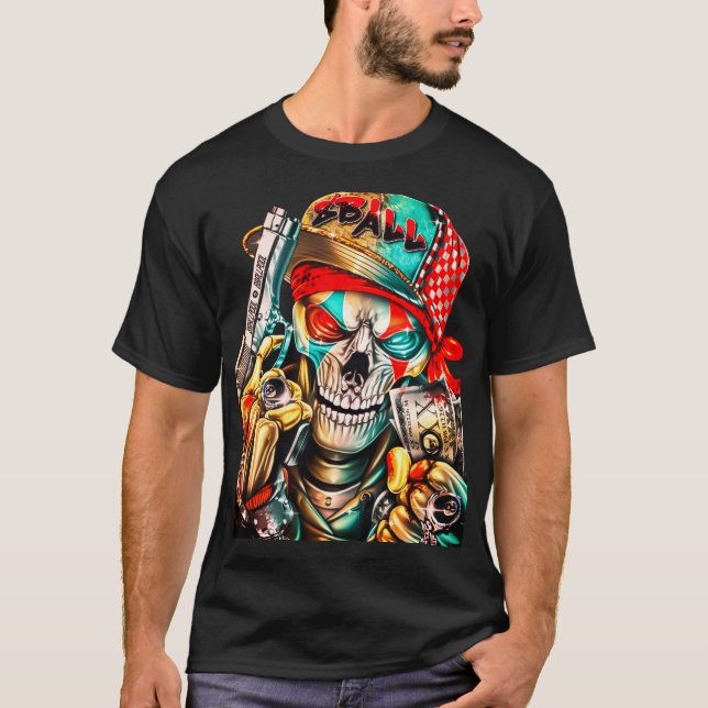 Camiseta Street Hustle Skull Graphic - Urban King Edition (Anverso)