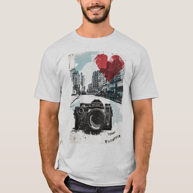 Camiseta Street Photography with heart and Cityscape (Anverso)