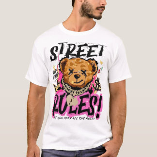 Camiseta Street Rules Urban Bear Graphic T-Shirt