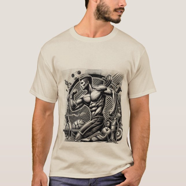 Camiseta Strength Mode: Athletic Energy Design (Anverso)
