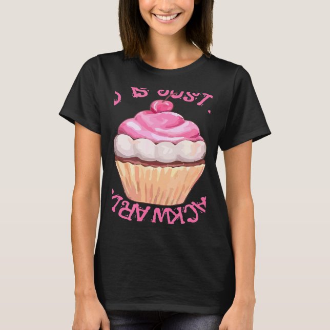 Camiseta Stressed Is Just Desserts Backwards  Cupcake (Anverso)