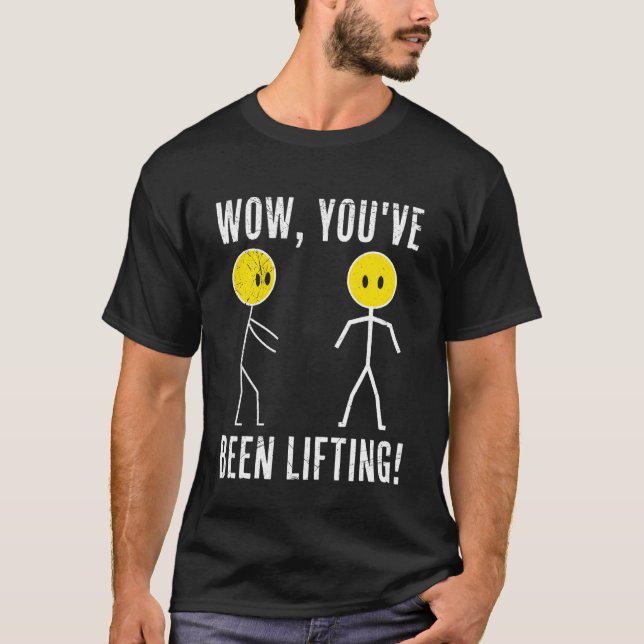 Camiseta Strichmännchen Has estado levantando Lustig Gimnas (Anverso)