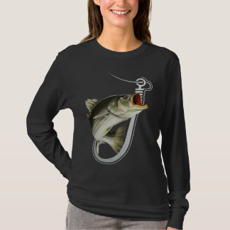 Camiseta Striiped Bass Fishing Fish Hook