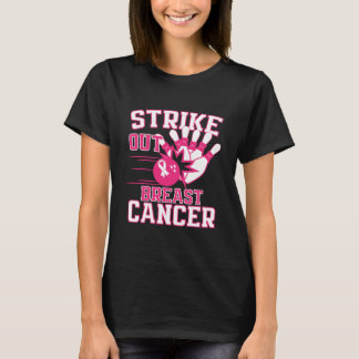 Camiseta Strike Out Breast Cancer Awareness Bowling Pink