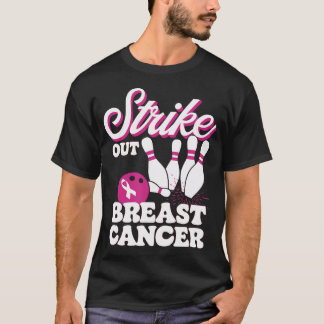 Camiseta Strike Out Breast Cancer Bowling Awareness Women M