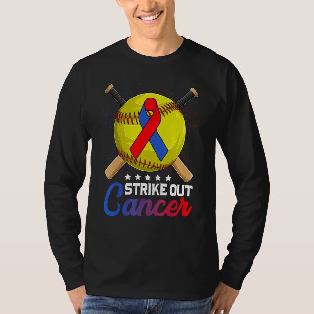 Camiseta Strike Out Pulmonary Fibrosis Awareness Red Blue R (Anverso)