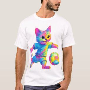 Camiseta Striker de gato - Fútbol lindo jugando gato