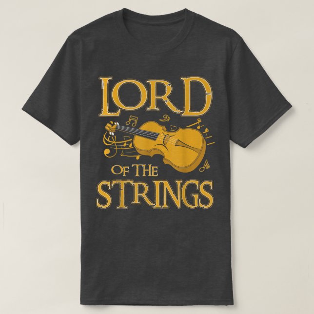 Camiseta String Quartet Tees Lord Of The Strings Violin 290 (Diseño del anverso)