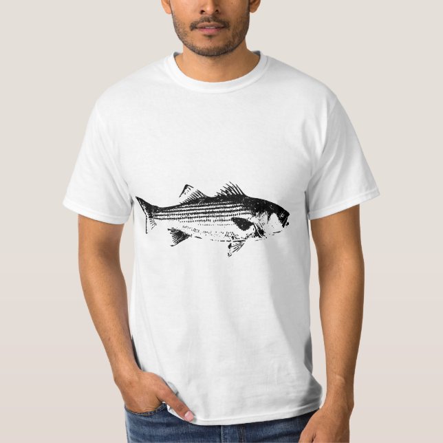 Camiseta Striped Bass Lucky Fishing  (Anverso)