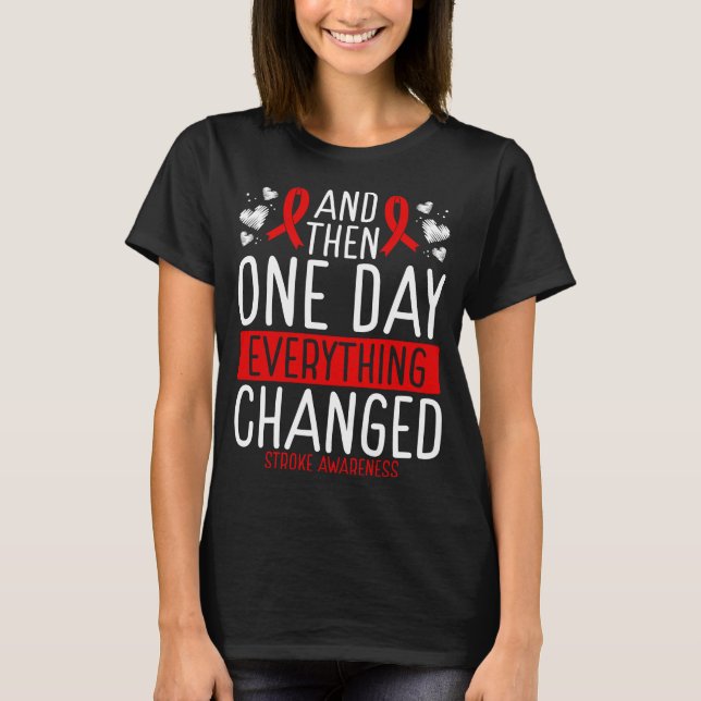 Camiseta Stroke Awareness Ribbon Warrior Stroke Awareness (Anverso)
