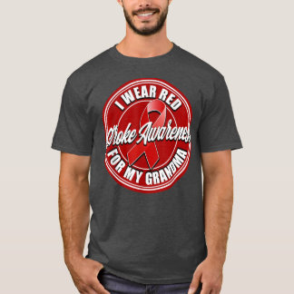 Camiseta Stroke Awareness  Wear Red for my Grandma 