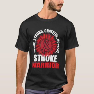 Camiseta Stroke Warrior Stroke Survivor Red Awareness Ribbo