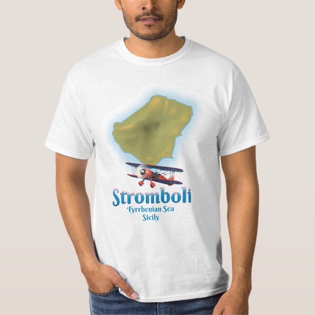Camiseta Stromboli, mar Tirreno, Sicilia (Anverso)