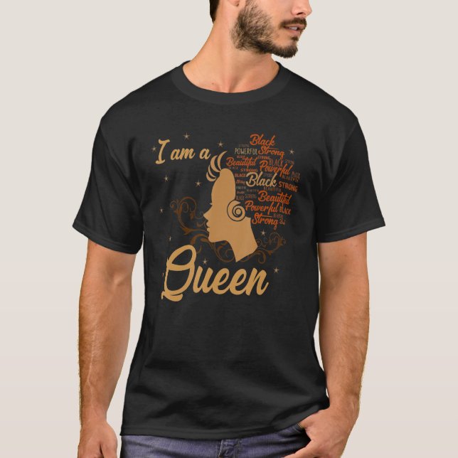 Camiseta Strong Black I'm a Queen African American Afro BLM (Anverso)