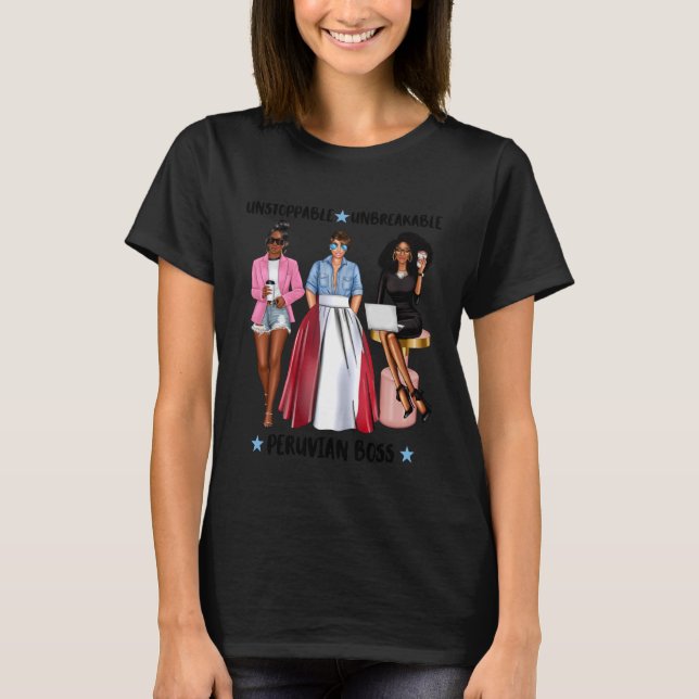 Camiseta Strong Peruvian Boss From Peru Fierce Latina Execu (Anverso)
