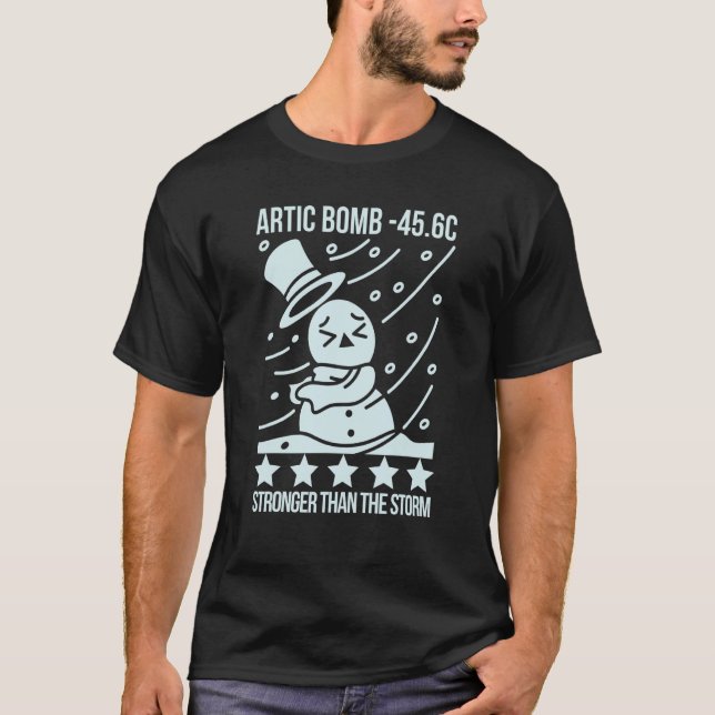 Camiseta Stronger Than The Storm, Arctic Cyclone -45.6 Souv (Anverso)