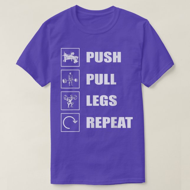 Camiseta Strongman push de patas de arrastre acceso repetid (Diseño del anverso)