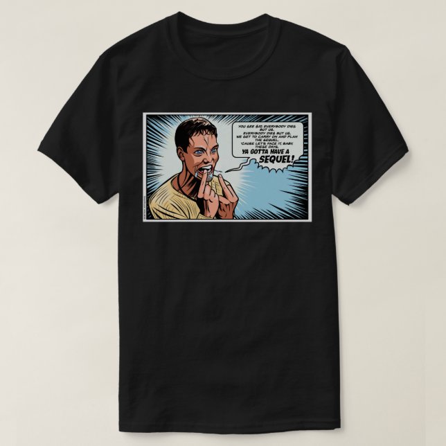 Camiseta Stu Macher Scream Movie Comic Adaptation Panel Art (Diseño del anverso)