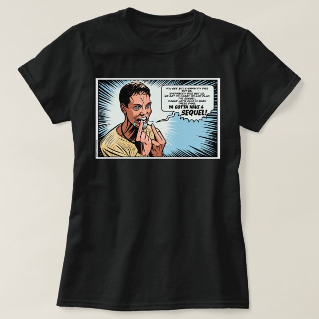 Camiseta Stu Macher Scream Movie Comic Adaptation Panel Art (Diseño del anverso)