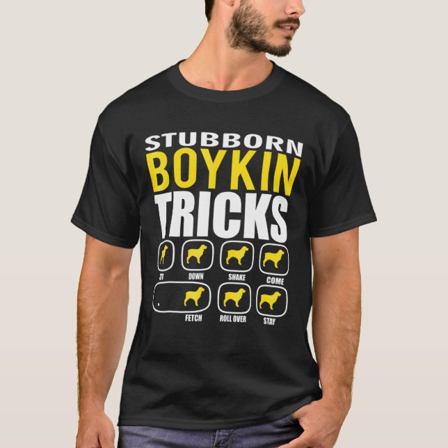 Camiseta Stubborn Boykin Spaniel Tricks Funny (Anverso)