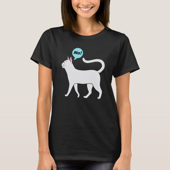 Camiseta Stubborn Cat No Quote Proud Cute Animal (Anverso)