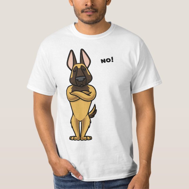 Camiseta Stubborn Malinois Belgian Shepherd Dog funny  (Anverso)
