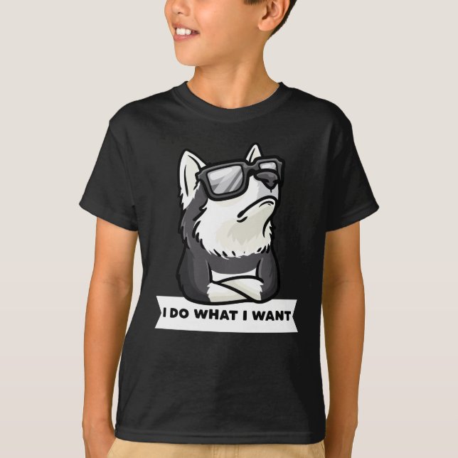 Camiseta Stubborn Pomsky Dog Funny (Anverso)