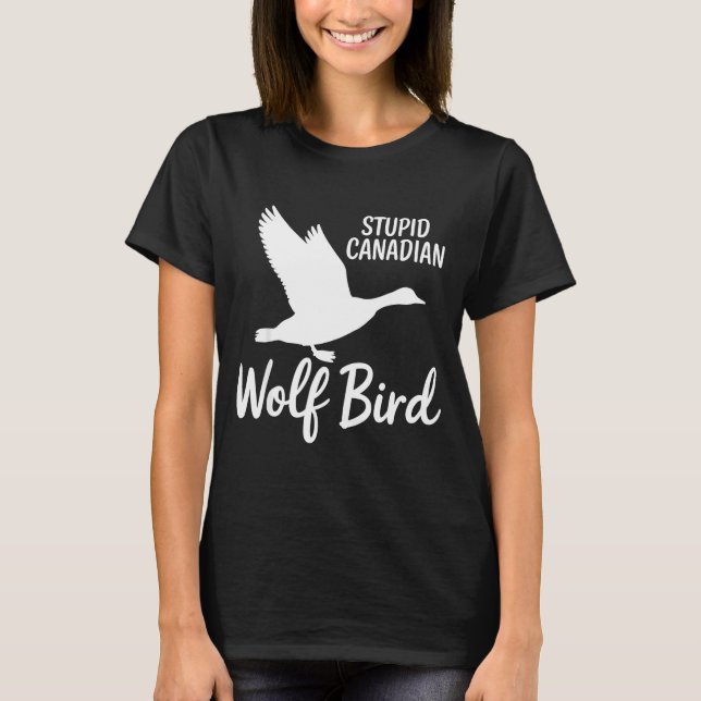 Camiseta Stud Canadian Wolf Bird Funny  (Anverso)