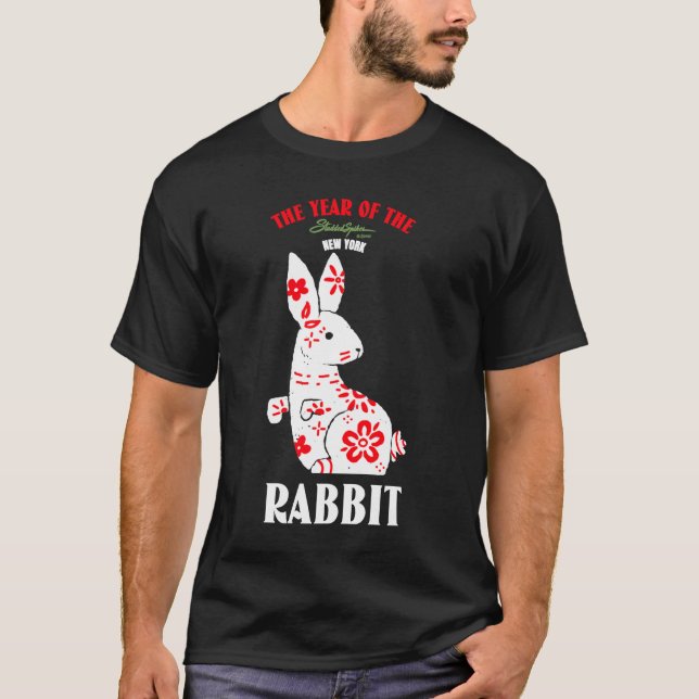 Camiseta StuddedSpikes por Djamee Year of the Rabbit (Anverso)