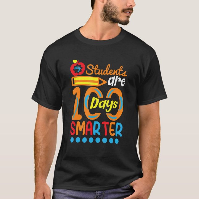 Camiseta Student Are 100 Days Smarter  Student Teacher (Anverso)